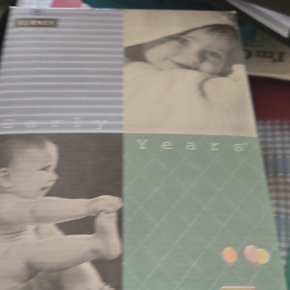 Burnes Of Boston Photo Album - Blue, Green, Cream
